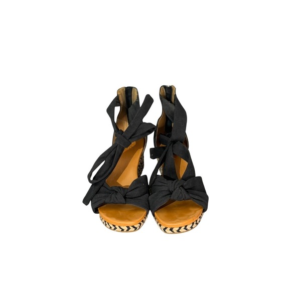 UGG Women's Yarrow Espadrille Wedge Sandal In Black sz11 - Picture 2 of 16